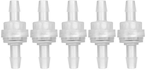 Rückschlagventil, 5pcs Kunststoff-Rückschlagventil Rückschlagventil Für Die Wasseraufbereitung Luftreinigung Autoteile Maschinenindustrie Medizinischen Geräten Haushaltsgeräten(6mm)