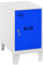 Simon Rack Simonlocker Kommode, klein, 575 x 300 x 500 mm, Amario aus Metall, inkl. Schlüssel, Weiß/Blau
