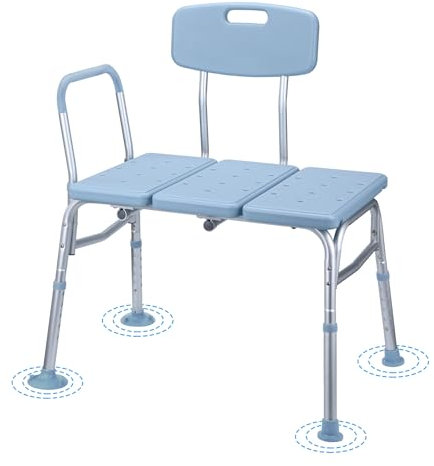 Froadp Badewannensitz Duschhocker Duschstuhl für Badewanne Höhenverstellbar Badhocker Anti-Rutsch Badestuhl mit Rückenlehne und Armlehnen Badsitz für Senioren Behinderte und Schwangere bis 150kg