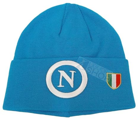 LIGUORO SHOP Wintermütze Napoli 3 Wappen, offizielles Produkt von Enzo Castellano, türkis, 45