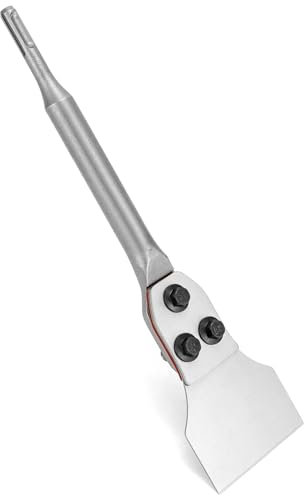 QWORK® SDS burins, burin à carrelage, burin plat 300 x 75 mm, grattoir de sol pour carrelage, adhésif de sol, enlèvement de Surface murale