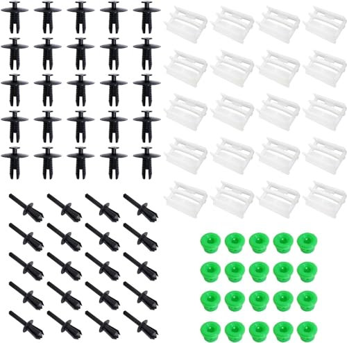 Young Wolf 20 Sets Seitenschweller-Clips, Zierleisten, kompatibel mit BMW 3er E32/E36/E46/E90/E91 OE:51711932996 5111874185