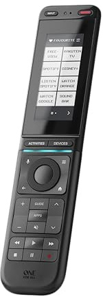 One for all URC7985 Smart Control PRO Telecomando Universale - Touch Screen Controllo App, Infrarossi & Bluetooth, attività e schermi Personalizzabili, Tasti retroilluminati, Antracite Nero
