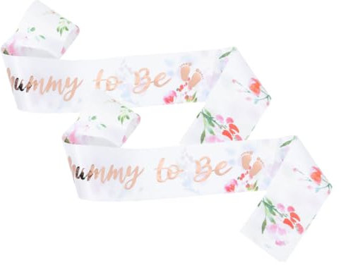 2er Satz Schwangerschafts-schärpen Dekorative Bauchbänder Für Babyparty Partyzubehör Für Werdende Mütter