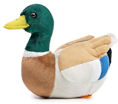 lilizzhoumax Plüschtier Grün Ente 31cm/12” Simuliertes Tier Kawaii Plüschtier Grün Ente Realistische Plüschtier Grün Ente Spielzeug für Wilde Tiere Geschenk für Freunde und Kinder pelziges
