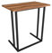 URBNLIVING Wood Laptop Table Portable C-Shape Computer Stand with Metal Legs, Ideal for Home Office Use, Providing Convenience and Style (Saphhire Oak)