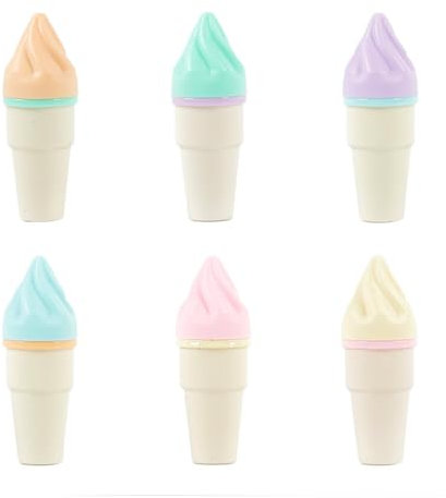 DUGEGAYL Mini Textmarker - Einzigartige Eiswaffel-Design Textmarker für Kinder, Schüler und Bürogebrauch