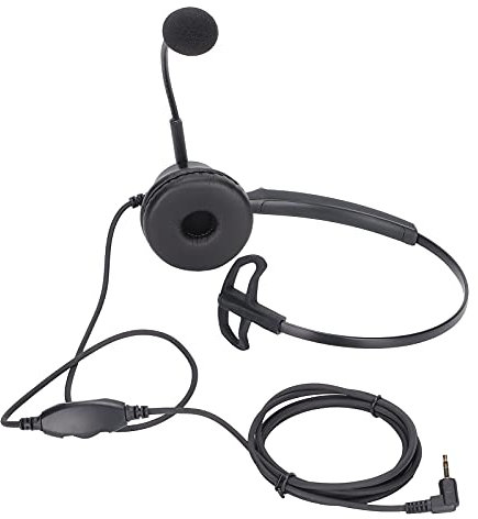 Beufee Fixed Telephone Headset H600‑2.5VA, 2.5mm Telephone Headset with Microphone Noise Reduction Office Telephone Headset Cordless