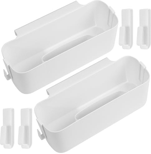 Cesto portaoggetti sospeso da 2 Pezzi, Contenitore portaoggetti con Gancio, Contenitore portaoggetti sospeso per Letto, Cestino portaoggetti sospeso sul Comodino, Adatto a casa, Ufficio, Scuola
