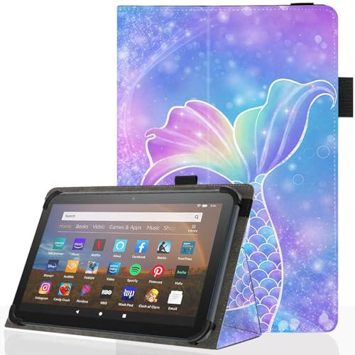 Pudiceva Custodia universale per tablet da 10,1, custodia protettiva sottile per tablet da 9,6, 10, 10,1, 10,5 e tutti i tablet touchscreen da 9,0-10,5, con fascia di fissaggio regolabile,