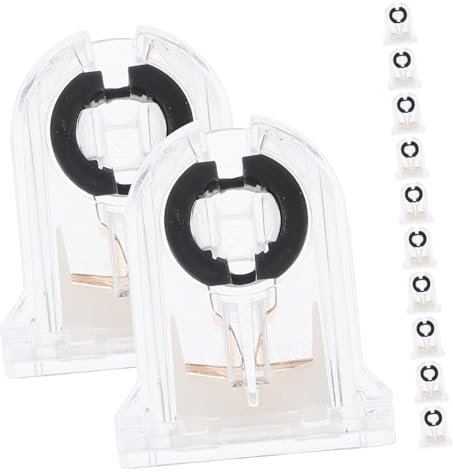 Homoyoyo 12stücke Teiliges Led Lampenfassung Ersatz Lichtsockel Aus Robustem Kunststoff Drehbarer Leuchtstofflampenhalter Mit Einfacher Installation Für Alte Röhren Modernes Transparentes d