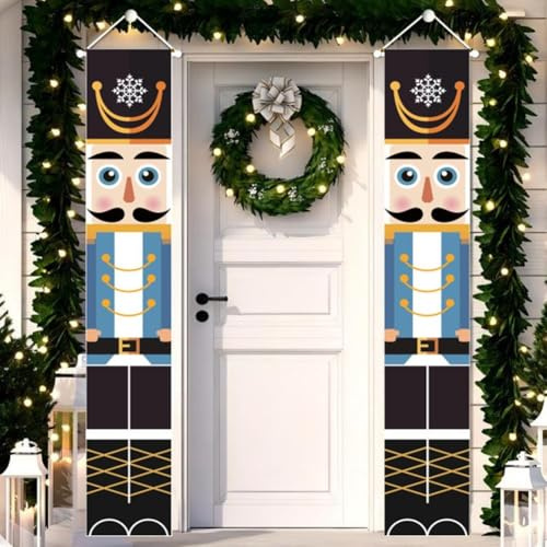ZYWUOY Pancarta de decoración de Navidad, pancarta de Navidad, aulas, hogares, para puerta al aire libre, jardín, pared, pancarta de Navidad
