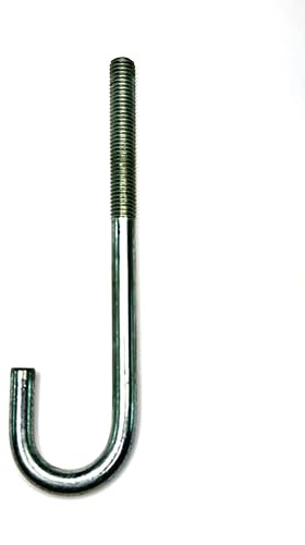J Hook Bolt M8 120mm Length, Nuts and Dowty Spat Sealing Washers (6)