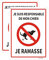 Acuxiaza 2 Pièces Panneau Crotte De Chien 15x20 cm Aluminium Panneau De Toilette pour Chien Panneau Déjection Canine Panneau D'Avertissement pour Chien, JE SUIS RESPONSABLE DE MON CHIEN, JE RAMASSE