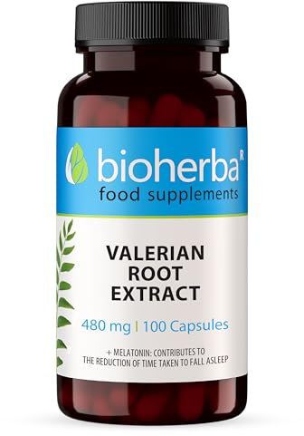 Valériane – 100 Gélules de 480 mg | À base de racine de valériane et mélatonine – par BIOHERBA