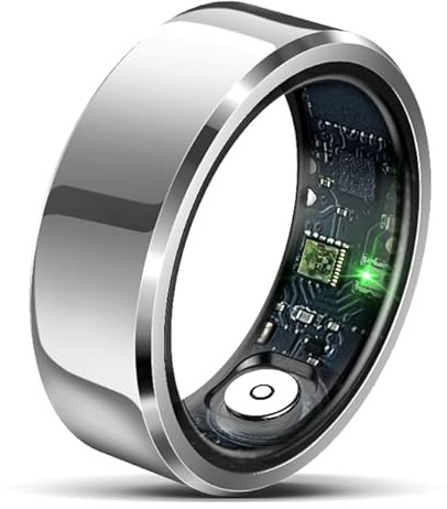 Beafon, felixx, Smart Ring, SR6, Silber, Größe 10, (62,1mm), Fitness Tracking, Herzfrequenz, Blutdrucküberwachung, Schrittzähler, IP68, Bluettooth, Edelstahl,inkl. Ladebox, Akkulaufzeit bis 7 Tage