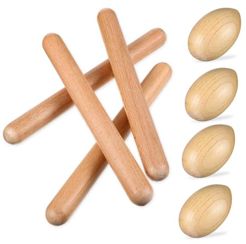 ERINGOGO Strumenti Musicali Ritmici e Egg Shaker Strumenti Percussione Educativo per Sviluppo Ritmo e Coordinazione Sicuro e Naturale