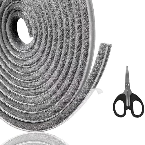 Wedge-Shape Window Weather Stripping Door Frame Seal Strip 11m,Sliding sash Windows Doors Tape Pile Draught excluder Brush Seal Noise Blocker, Gap Filler for Exterior Front Door Side