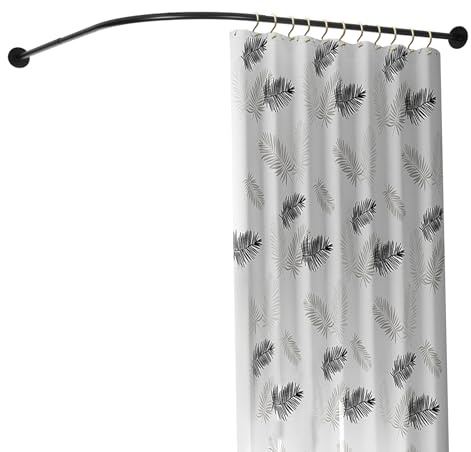 Duschvorhangstange Ohne Bohren L Form, Duschstange Ecke Einstellbare Länge, Duschvorhang Halterung Duschstange Für Badewanne, [90-130cm]*[90-130cm]