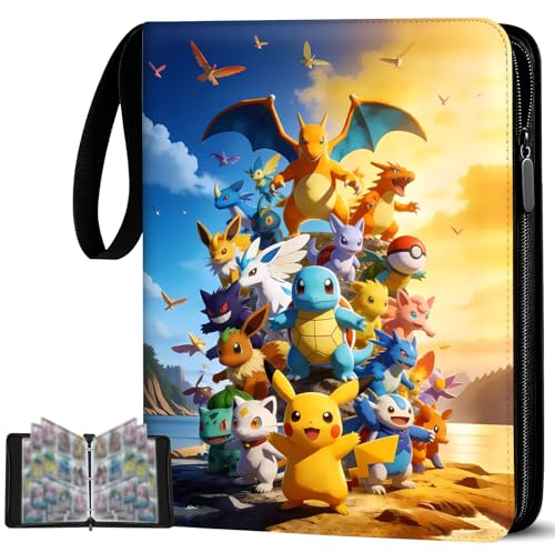 Álbum de tarjetas coleccionables, 50 páginas, 900 tarjetas, álbum coleccionable, carpeta de tarjetas de PU, archivador de tarjetas, cuaderno portátil resistente al agua, soporte de tarjetas