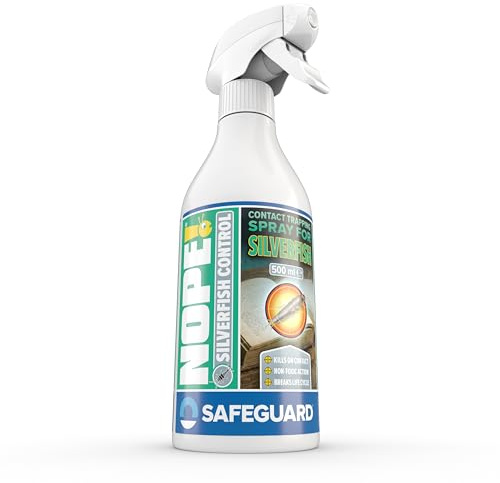 NOPE!® Control de Pececillos de Plata – Spray de Acción por Contacto | Fórmula de Base Acuosa Sin Olores | Especial para Baños, Cocinas y Armarios