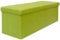 DuneDesign Faltbare Sitzbank 110x38x38cm XXL Sitztruhe inkl. 2 Trennwände 120L Polsterbank Fußbank Leinen-Optik Grün
