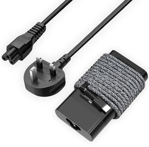 USB C Laptop Charger, 65W USB C Nylon Cable Fast Charger Replacement for HP Envy, Elitebook, Spectre, Chromebook, ProBook, Travel Type C notebook Power Cord Supply