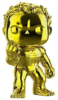 Funko – Pop! Marvel: Avengers Endgame – Gold Chrome Hulk – Wackelkopf Vinyl Figur,ca. 9cm
