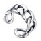 U7 925 Sterling Silber Ring für Männer Frauen Panzerkette Design Offener Ring Vintage Stil verstellbar Fingerring Hip Hop Modeschmuck Accessoire für Weihnachten Geburtstag