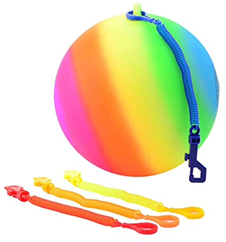JohnToy Regenbogenkugel mit Schlüsselschnur Größe 5