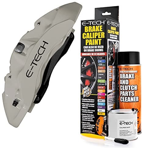 Netagon Car Brake Caliper Quick Drying High Performance Temperature Rating 220 C Paint Kit Set (Silver)
