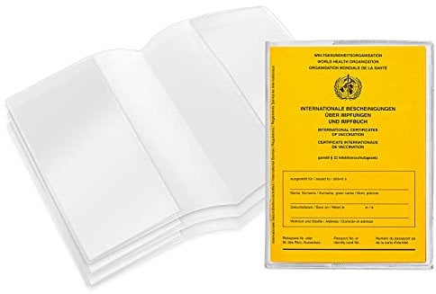 Impfpass Hülle neuer Impfpass 93 x 130 mm [3 Stück] Schutzhüllen für Impfausweis transparent