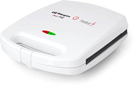 Orbegozo SW 7100 - Sandwichera, revestimiento antiadherente, capacidad para 4 sandwiches, 2 pilotos luminosos, 1500 W