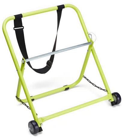 trueCABLE Wire and Cable Caddy with Wheels and Pull Strap, Industrial Grade Steel Wire Dispenser, Holds Cable Reels Up to 20 Diameter and 100 lb Capacity