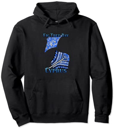 Fig Tree Bay Cyprus Vacation Tribal Stingray Pullover Hoodie