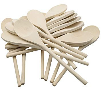 Craftplay Wooden spoons | 23.5cm length | Pack of 24 spoons