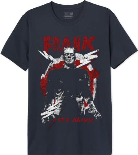 Universal Monster Herren Meunimots005 T-Shirt, Marineblau, S