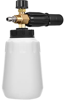Aim Tools 1L Einstellbar Schaumdüse Schaumlanze Seifenspender Flasche mit 1/4 Schnellverbinder für Hochdruckreiniger Autowäsche Gun, Schneeschaum Schaumpistole