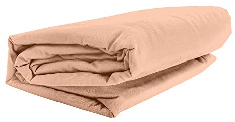 GMD Living Mr. Sandman Spannbettlaken ELASTAN Classic, Farbe:215-apricot, Größe:180-200 x 200-220 cm