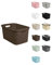JARDIN202 - Cesta para la Colada 25 x 53 x 36 cm - Cesto ropa sucia – Cesta Rectangular con Asas diseño Mimbre | Marrón