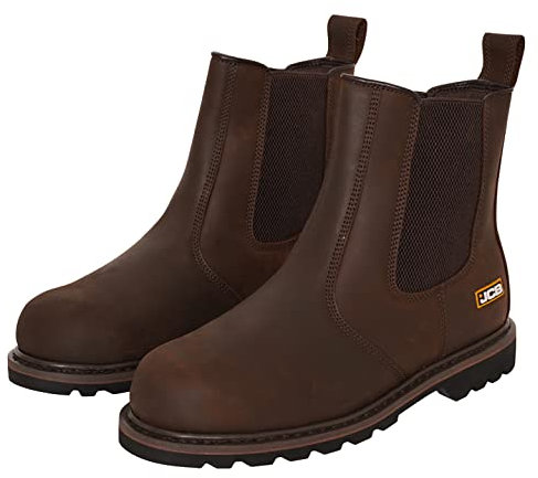 JCB - Farley Dark Brown Dealer Boot - Boots for Men - Safety Footwear - Water Resistant - Men Shoes - Men's Work & Utility Footwear - 8