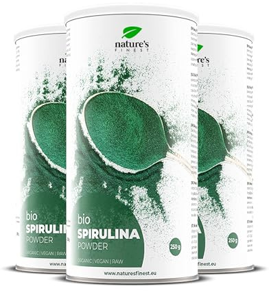 Nature's Finest by Nutrisslim Spirulina Organic Powder 750g, 100% Raw & Natural Organic Vegan Protein Superfood Powder