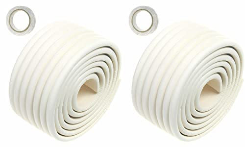 HIMRY Universal Sicherungspuffer 4m x 80mm, weicher Stoßschutz Baby und Kinder Sicherheits, Schwamm Kissen Kindersicher, Soft-Schutz Anti-Kollisions-Stoßstange, 2x2m, Off-Weiß KXD7002-2X Off-White