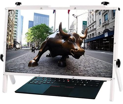 Computer Screen Magnifier for Laptop, 21 Screen Magnifier For Computer Monitor, Foldable Angle Free Adjustment, for Reading 3-5x Ultra-clear Magnifier Protector Holder