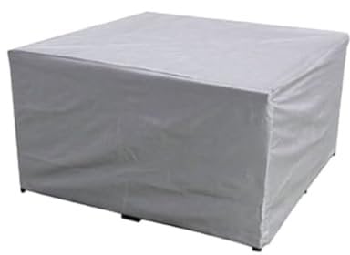 Abdeckung Gartenmöbel,Alle Größen,Abdeckhaube für Gartenmöbel und für rechteckige Sitzgarnituren,Rechteckige Für Gartentisch Möbelset, Anti-UV, Schwerlast 210D-Oxford Gewebe,Grau,160*160*80cm