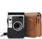 Camera Protective Case Carrying Bag for Instax Mini EVO, Retro Soft Mini Storage Bag PU Leather Cover with Adjustable Shoulder Strap (Black)