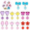 DSLSQD 7 Paar Clip Ohrringe Mädchen,Prinzessinnen Spiel Ohrringe,Klipp Ohrringe Kinder Mädchen,Niedlich Ohrclips Mädchen Clip on Ohrringe Ohrklipser Mädchen Ohne Ohrlöcher,Prinzessin Schmuck Zubehör