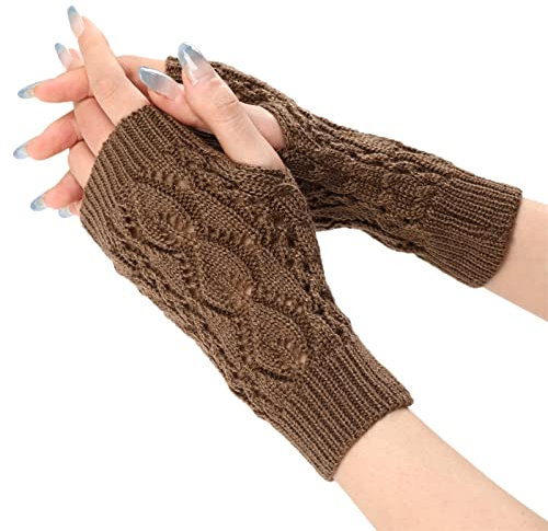 Didadihu Handschuhe Ohne Fingerkuppen, Paar Outdoor Fingerhandschuhe Schwarz Warmer Winterhandschuhe Fingerlose Baumwollhandschuhe Herren Fleece Handschuhe Handschuh Fingerlinge Warme
