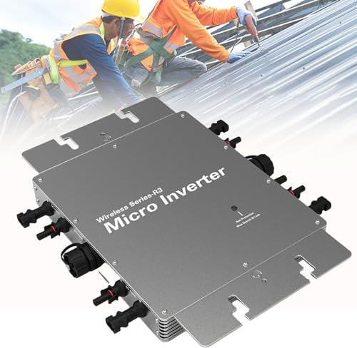 YMAOMAO Micro-onduleur à Connexion au réseau, onduleur Solaire MPPT 1200W, contrôle Intelligent par Application WiFi, étanche IP65, Micro-onduleur 120V 230V, Identification Automatique