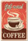 CREATCABIN Tasse Café en Étain Vintage en Métal-Affiche Rétro-Plaque de Peinture en Fer-Décoration Murale-Décoration Murale Suspendre pour Café,Cuisine,Mur,Maison,Bar-30x20cm-Obtenez Plus! CAFÉ